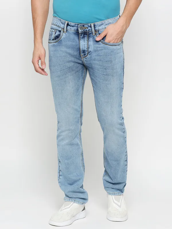 Dark Tone Boot Cut Fit Denims For Men By Being Human Clothing main image 0